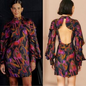 New Backless Wild Horses Mini Dress from Farm Rio * Size Large